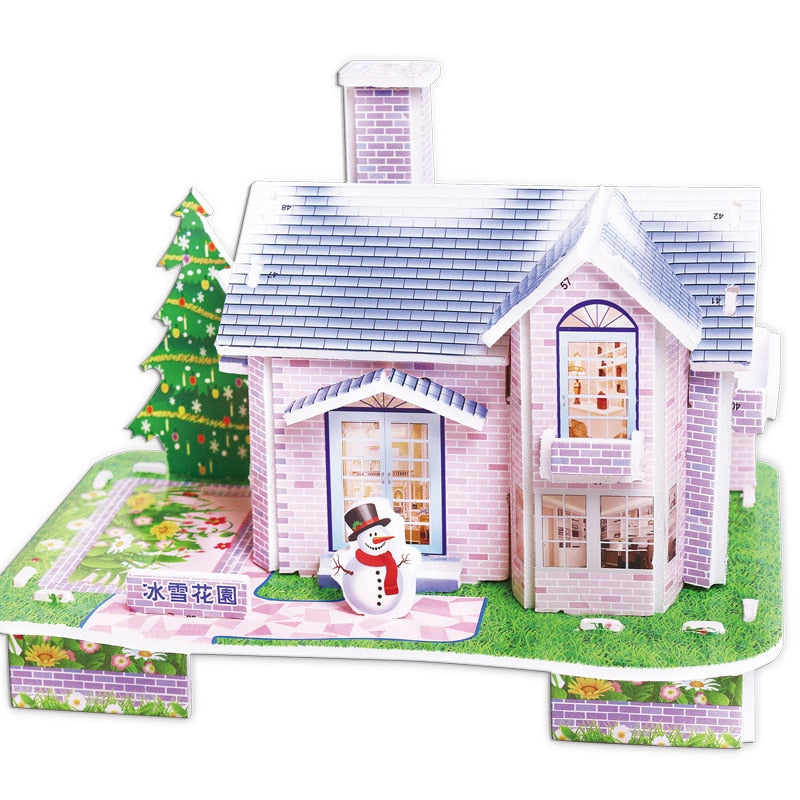 Kids 3D Stereo Puzzle Cartoon House