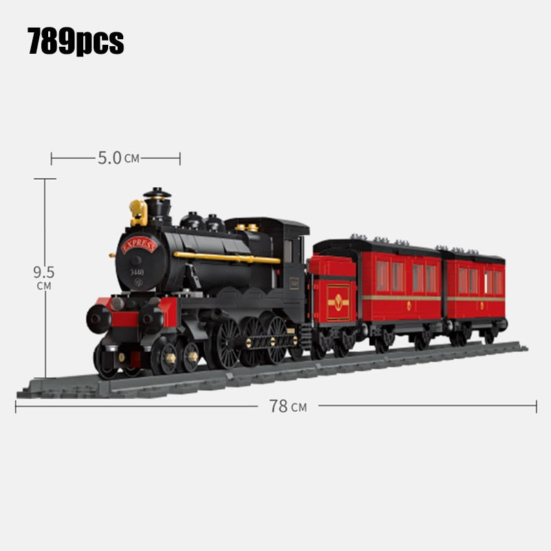 Building Blocks Steam Train Bricks Set