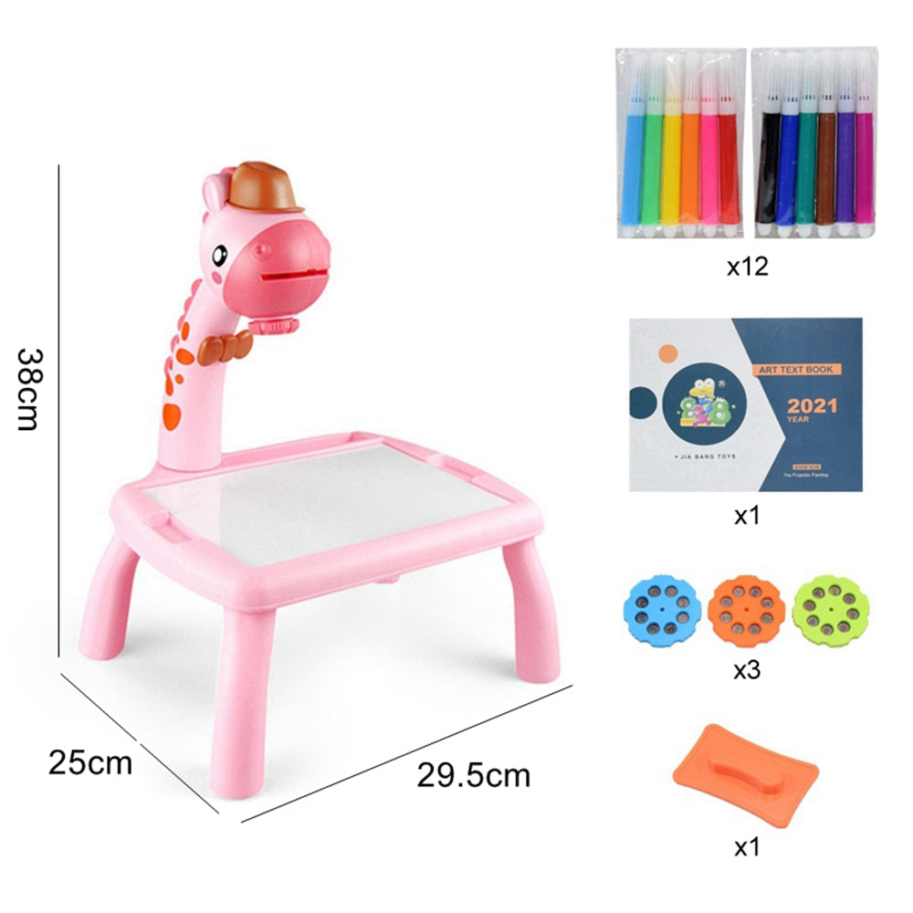 Kids Projector Drawing Table Painting Board Desk