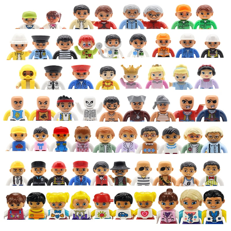 Big Size Action Figures City Princess Policemen Building Block