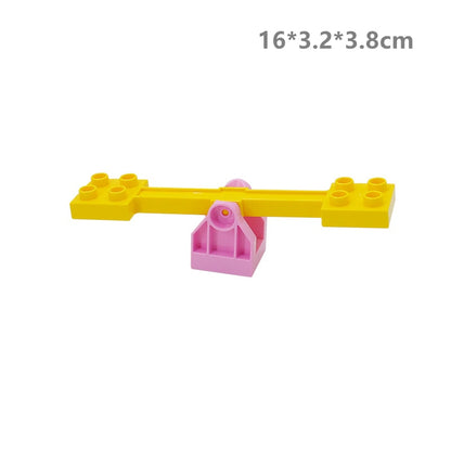 Big Building Blocks Compatible Slide Swing Seesaw