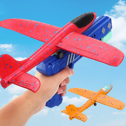 Foam Plane 10M Launcher Catapult Airplane Gun Toy