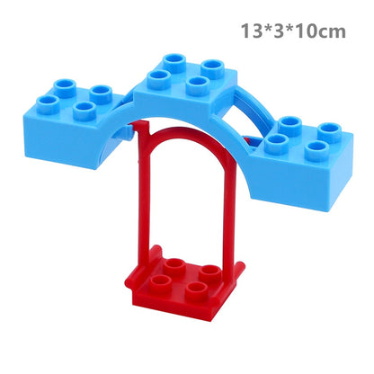 Big Building Blocks Compatible Slide Swing Seesaw