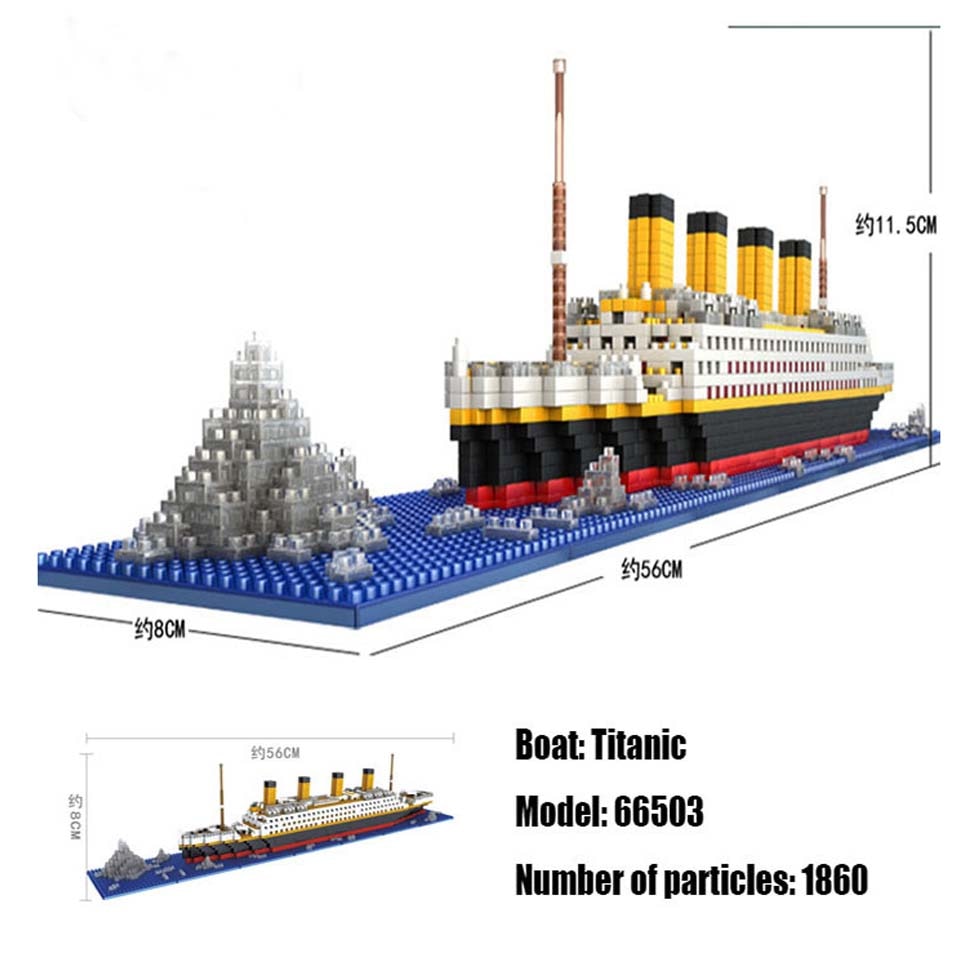 Mini Bricks Model Titanic Cruise Ship Model Boat