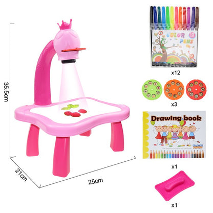 Children Led Projector Art Drawing Table Light