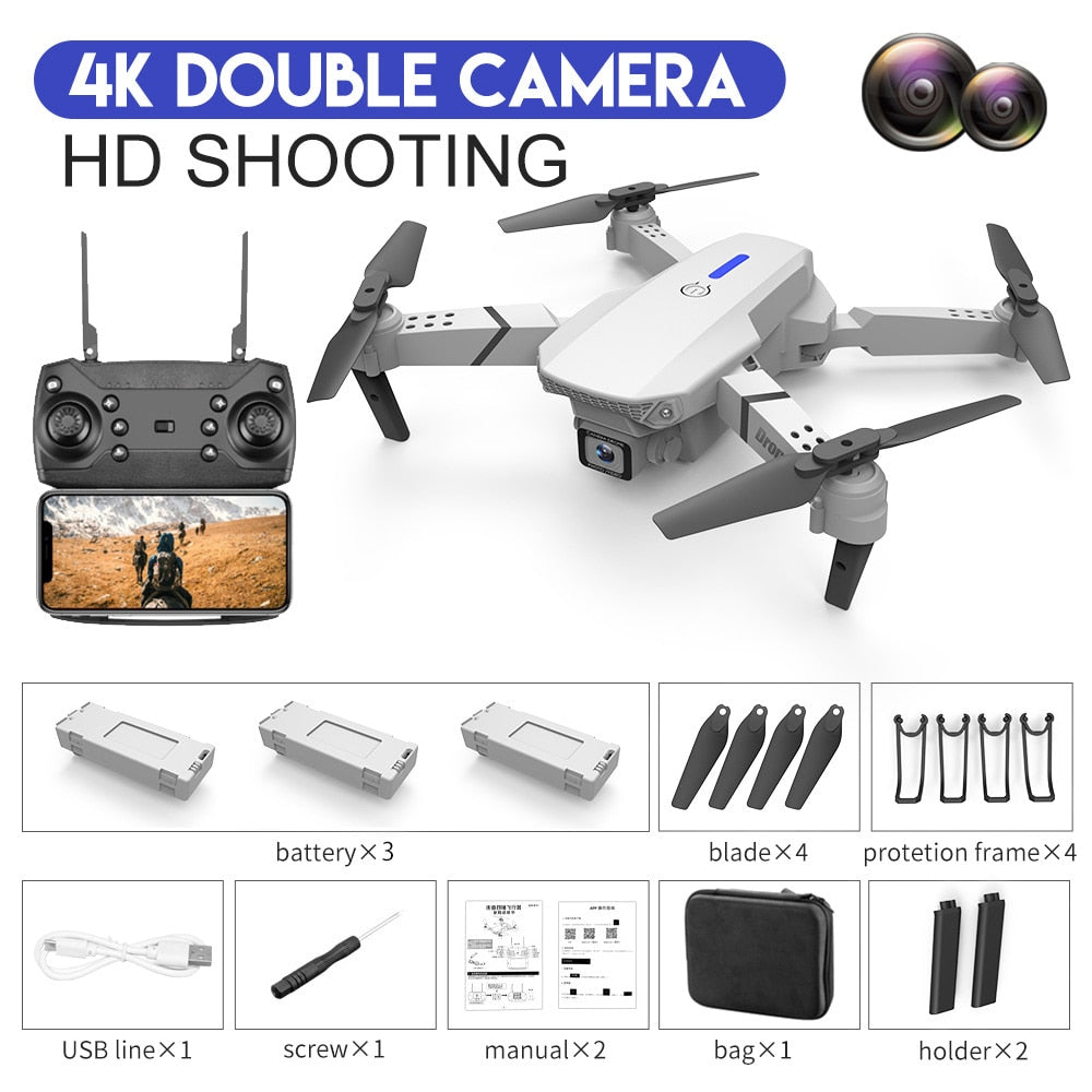 Drone With Wide Angle HD 4K 1080P Camera