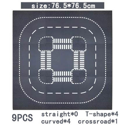 City Road Street Baseplate Straight Crossroad Curve