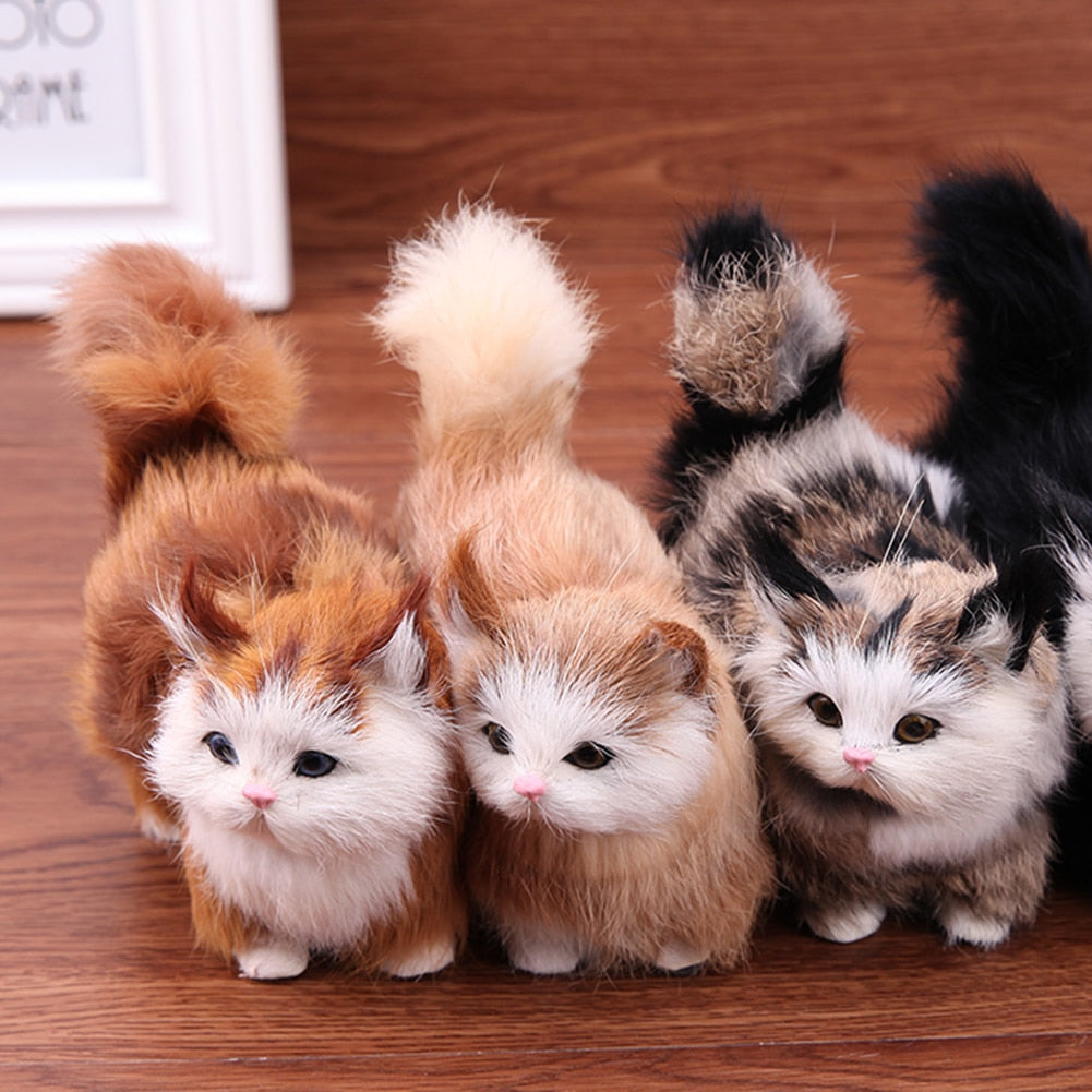 Simulation Plush Cat Toys Kids Stuffed Kitten Doll