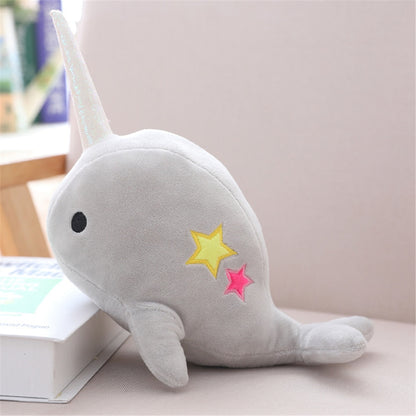 25CM 35CM Narwhal whale binary star doll plush Toy