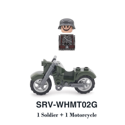 Infantry Soldier Motorcycle Soviet US Army Military