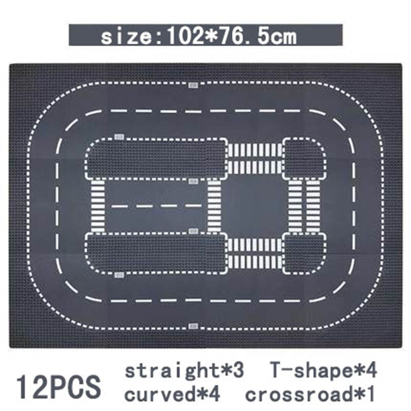 City Road Street Baseplate Straight Crossroad Curve