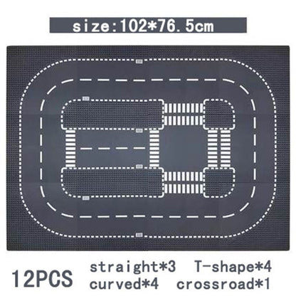 City Road Street Baseplate Straight Crossroad Curve