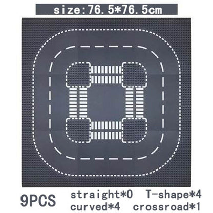 City Road Street Baseplate Straight Crossroad Curve