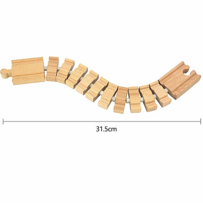 Wooden Track Railway Toys Beech Train