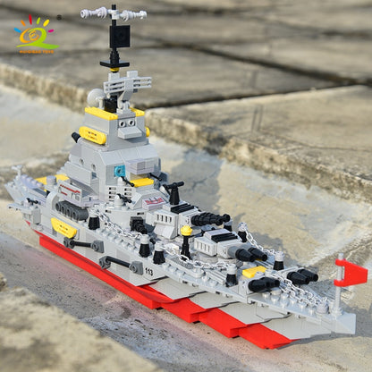 Military Warships Cruiser Ship Building Blocks Set For Boys