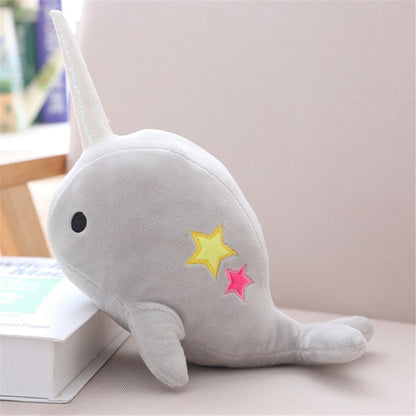 25CM 35CM Narwhal whale binary star doll plush Toy
