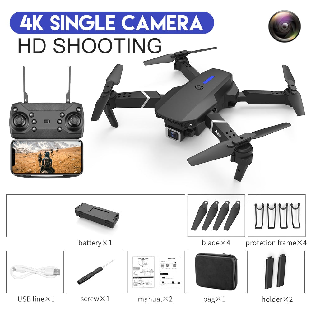 Drone With Wide Angle HD 4K 1080P Camera