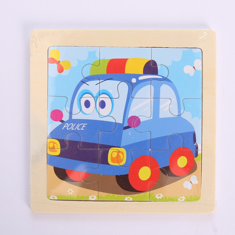 Cartoon Wooden Children 3D Jigsaw Puzzle Baby