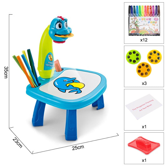 Children Led Projector Art Drawing Table Light