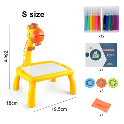 Kids Projector Drawing Table Painting Board Desk