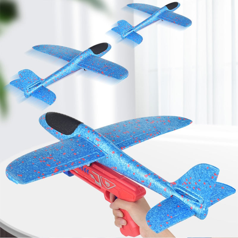 Foam Plane Glider Hand Throw Launcher Guns