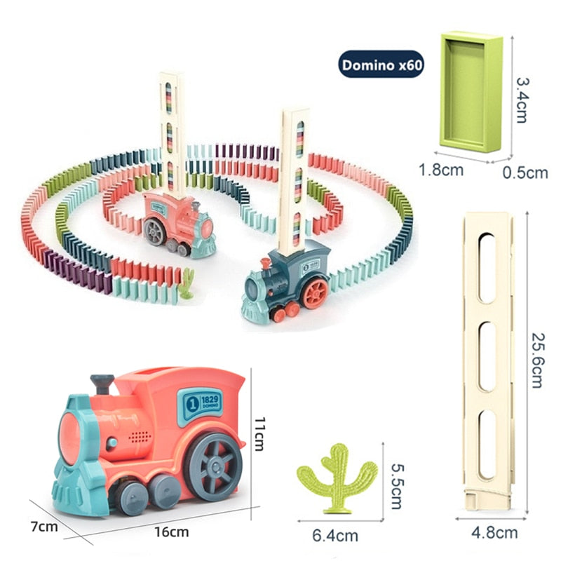 Kids Domino Train Car Set Domino Brick