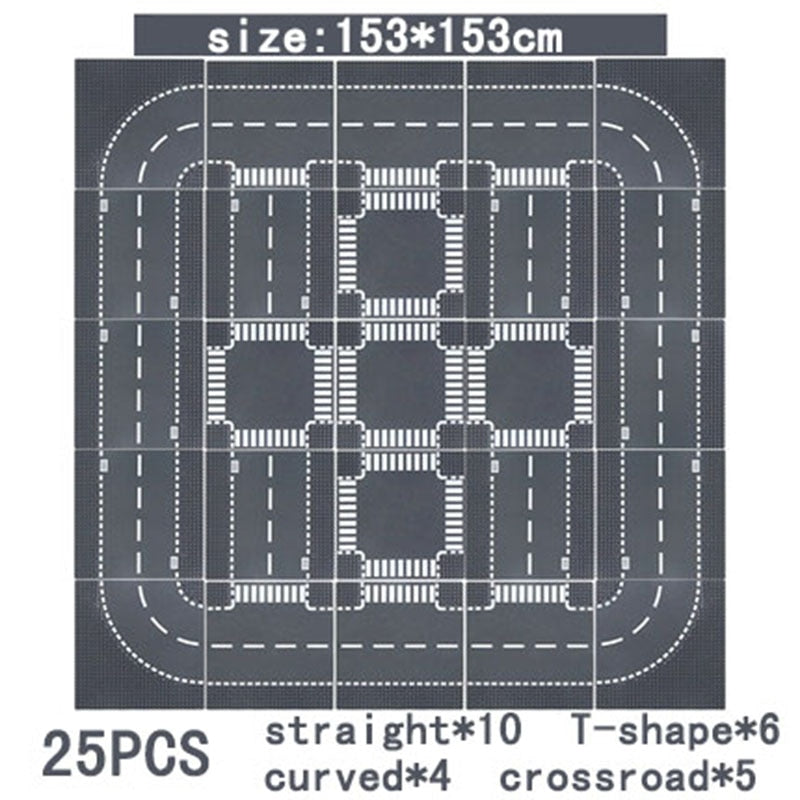 City Road Street Baseplate Straight Crossroad Curve