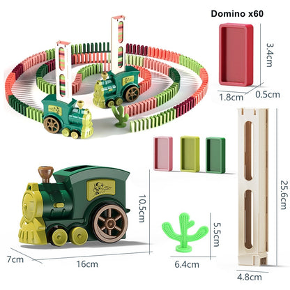 Kids Domino Train Car Set Domino Brick