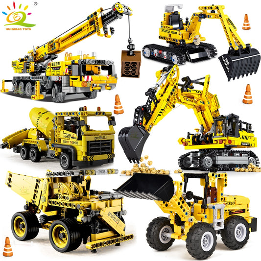 Engineering Truck Tech Building Block City Construction