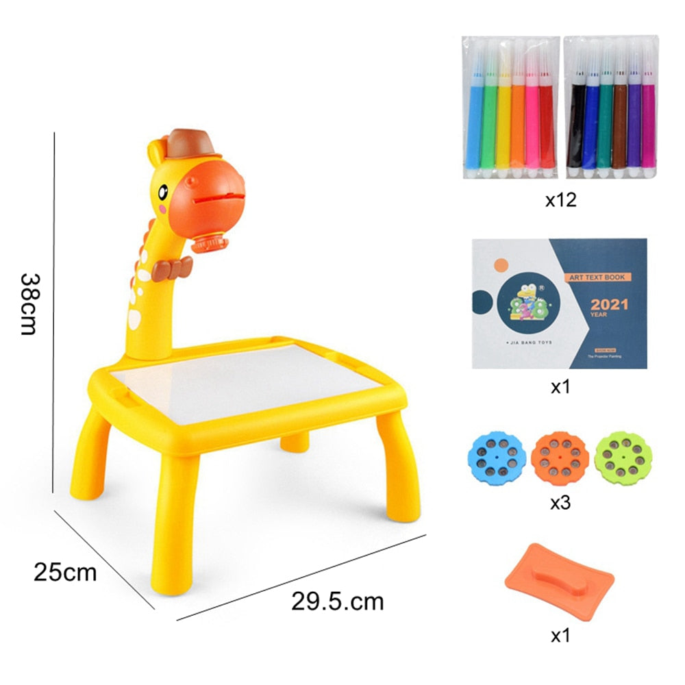 Kids Projector Drawing Table Painting Board Desk