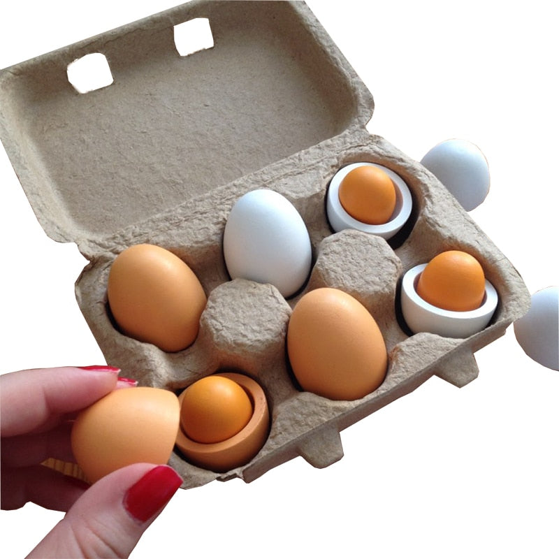 Simulation Wooden Eggs Toys