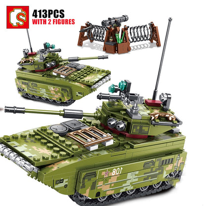 Military Weapon Tank Model Building Blocks