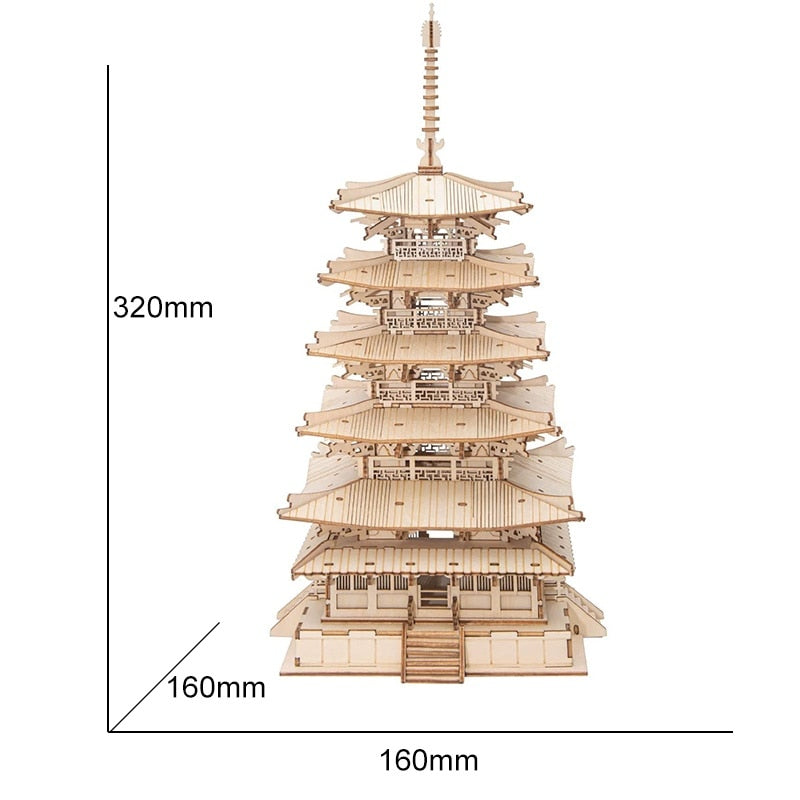 3D Wooden Puzzle Game Big Ben Tower