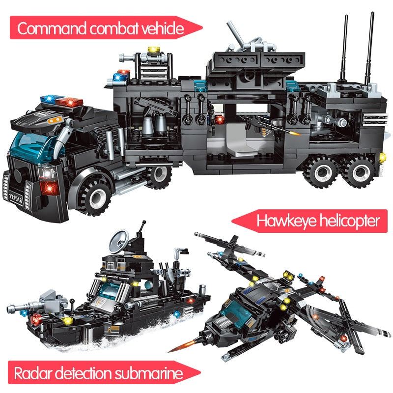 Police Station Car Building Blocks