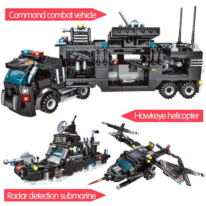 Police Station Car Building Blocks