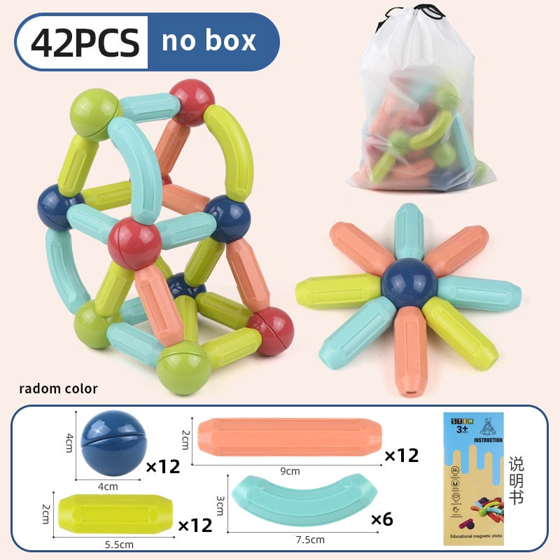 Magnetic Constructor Blocks Set Toys