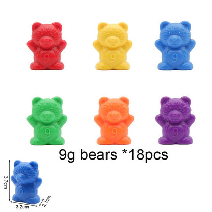 1 Set Rainbow Weight Counting Bear With Stacking