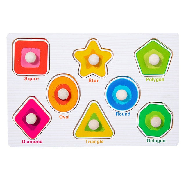 New Montessori Toys Wooden Puzzle Cartoon