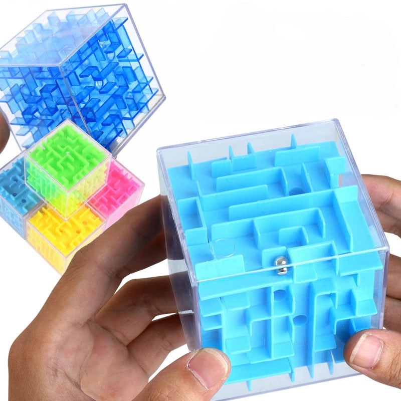 3D Maze Magic Cubes Six-sided Puzzle Cubes Rolling