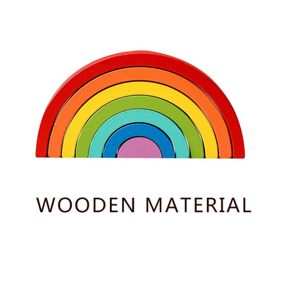 Wooden Toys Rainbow Building Blocks Educational Toys For Children