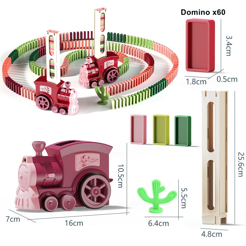 Kids Domino Train Car Set Domino Brick