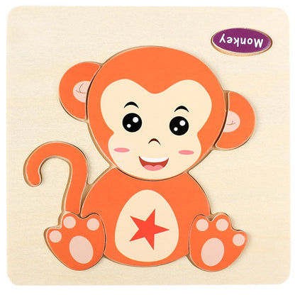 New Baby Toys Wooden 3d Puzzle Cartoon Animal