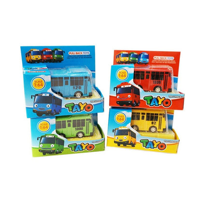 Cartoon TAYO Bus Kids Toys Mini Pull Back Car