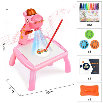 Children Led Projector Art Drawing Table Light