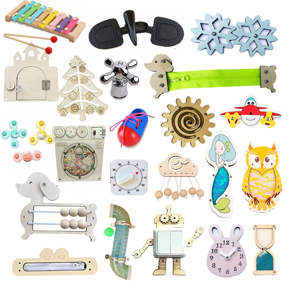 Montessori Sensory Activity Board Accessories