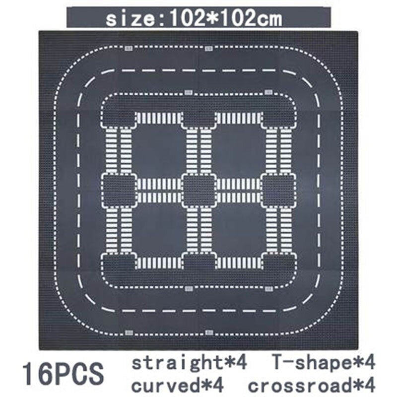 City Road Street Baseplate Straight Crossroad Curve