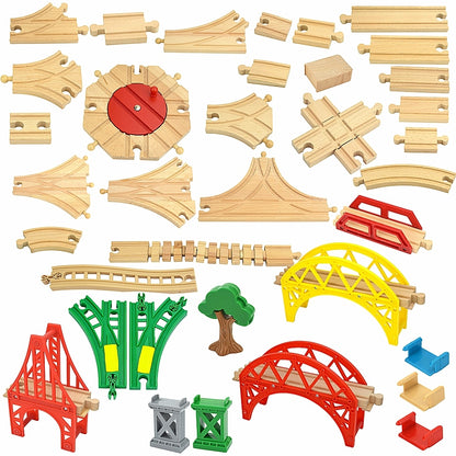 Wooden Track Railway Toys Beech Train