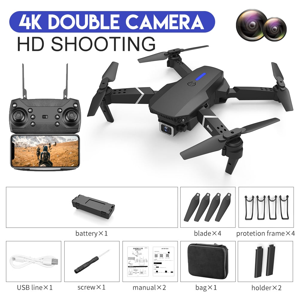 Drone With Wide Angle HD 4K 1080P Camera