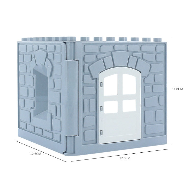 Big Building Blocks Dolls Home Roof Wall