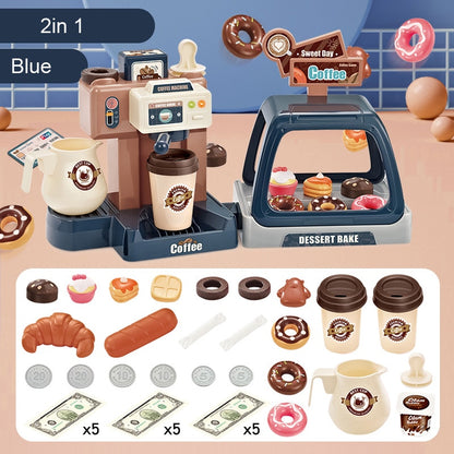 Kids Coffee Machine Toy Set Kitchen Toys Simulation